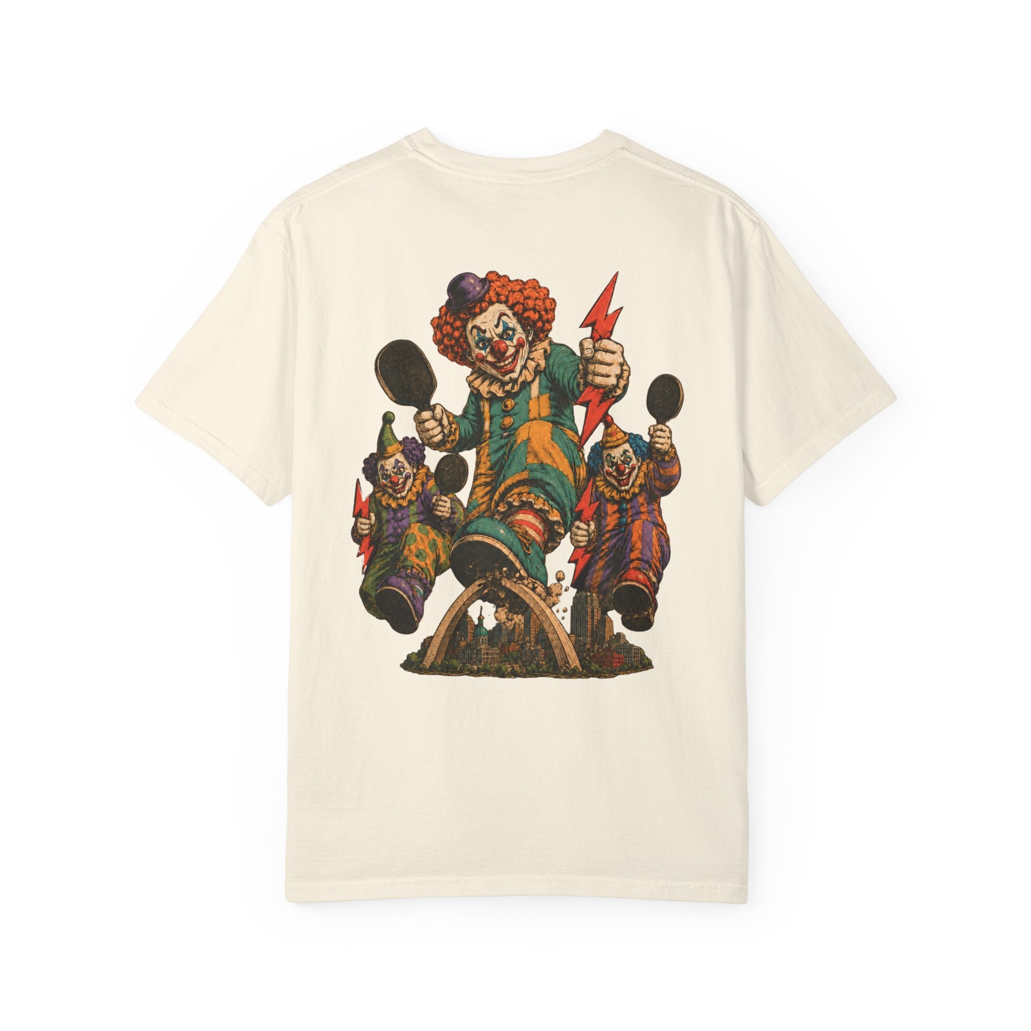 T-Shirt - 'New Jersey Brought the Thunder' Vintage Clown Graphic Tee
