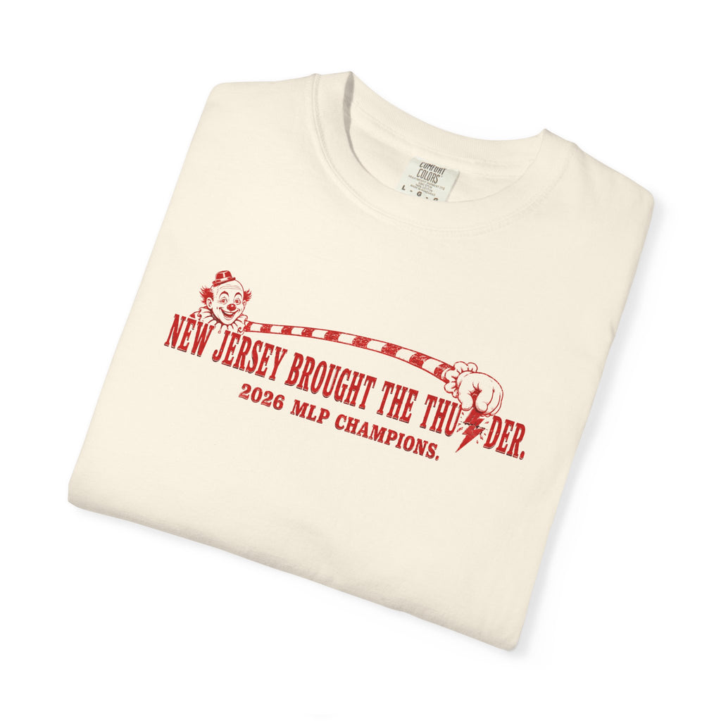 T-Shirt - 'New Jersey Brought the Thunder' Vintage Clown Graphic Tee