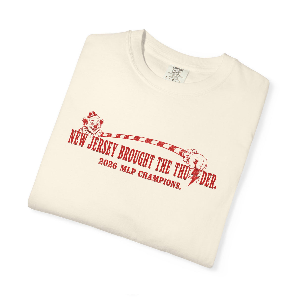 T-Shirt - 'New Jersey Brought the Thunder' Vintage Clown Graphic Tee