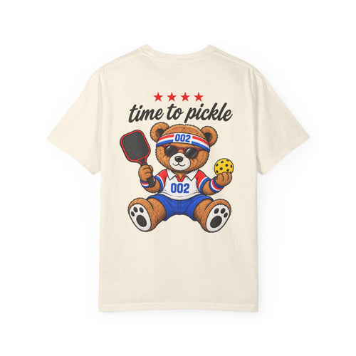 Pickleball Bear T-Shirt - "Time to Pickle" Cute Athletic Graphic Tee