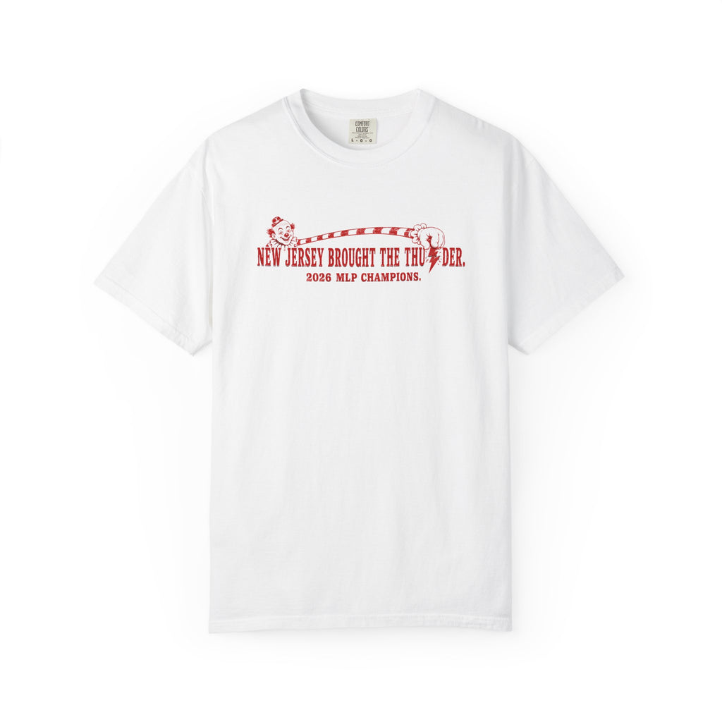 T-Shirt - 'New Jersey Brought the Thunder' Vintage Clown Graphic Tee
