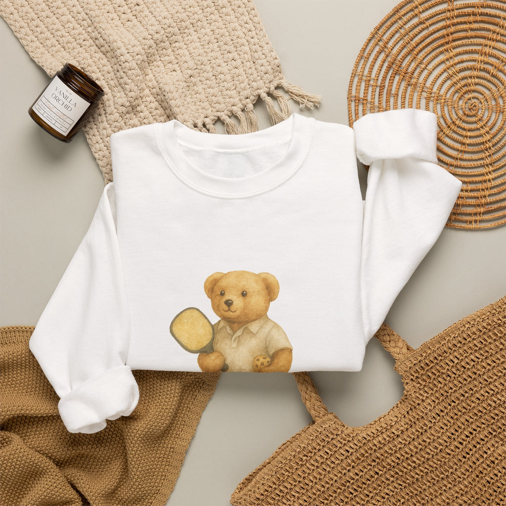 Pickleball Bear Crewneck Sweatshirt